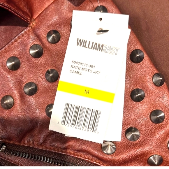 NWT WILLIAM RAST Kate Moto Jacket in Camel, Size Medium - Picture 7 of 11